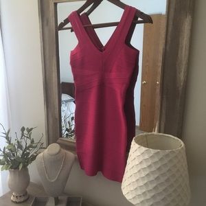 Bebe pink bodycon/bandage dress